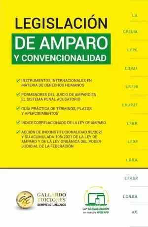 LEGISLACION DE AMPARO Y CONVENCIONALIDAD ESPECIALIZADA 