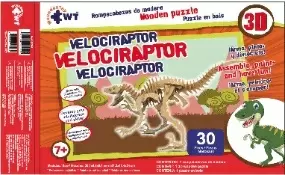 RC DE MADERA 3D GRANDE VELOCIRAPTOR