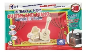 RC DE MADERA 3D GRANDE GUITARRA Y PIANO