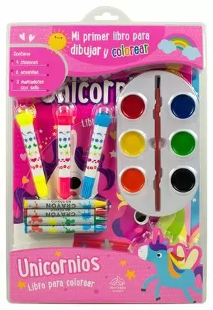 MI PRIMER LIBRO PARA DIBUJAR Y COLOREAR UNICORNIOS