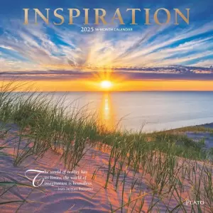INSPIRATION 2025 12 X 24 INCH MONTHLY SQUARE WALL CALENDAR FOIL STAMPED COVER